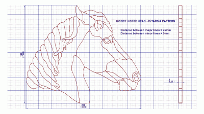 Hobby horse head - Intarsia pattern