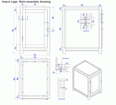 Insect cage - Assembly drawing