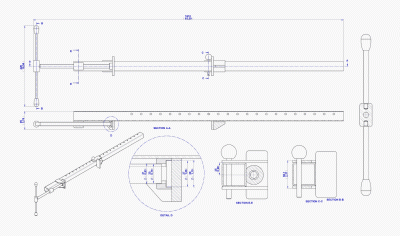 Metal bar clamp - Assembly drawing