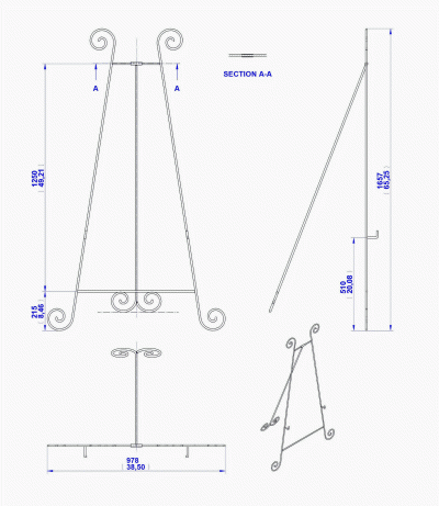 Spiral easel - Assembly drawing