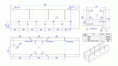 Miter box plan - Assembly drawing