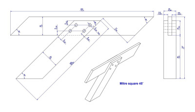 Mitre gauge 60 degree - Assembly drawing