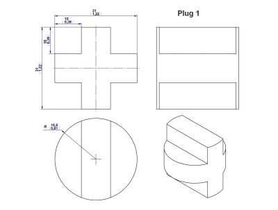 Multiple silhouette puzzle (Version 1) - Plug drawing
