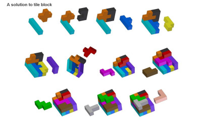 Pentomino puzzle - 3D block task