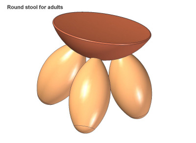 Round stool - Adults version