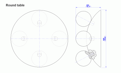 Round table - Assembly drawing