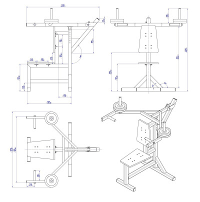 Shoulder press bench - Assembly drawing