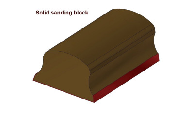 Solid sanding block