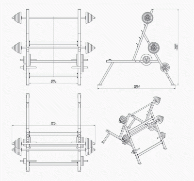 Squat rack - Assembly drawing