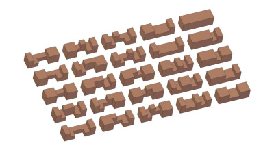 Standard burr puzzle types of rods