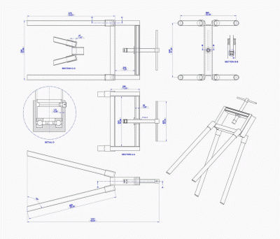 Standing press - Assembly drawing