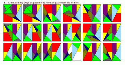 Stomachion of Archimedes puzzle - Square solution