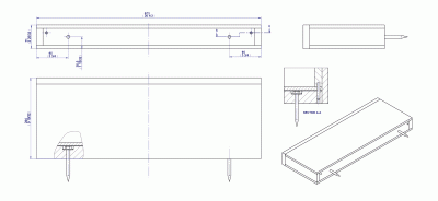 Wall shelf with secret compartments - Main assembly drawing