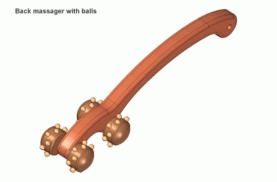 Back massager with balls