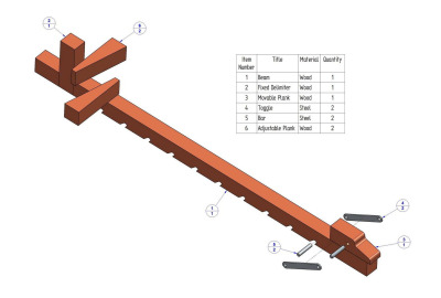 Wooden bar clamp - Parts list