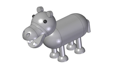 Hippopotamus figurine plan