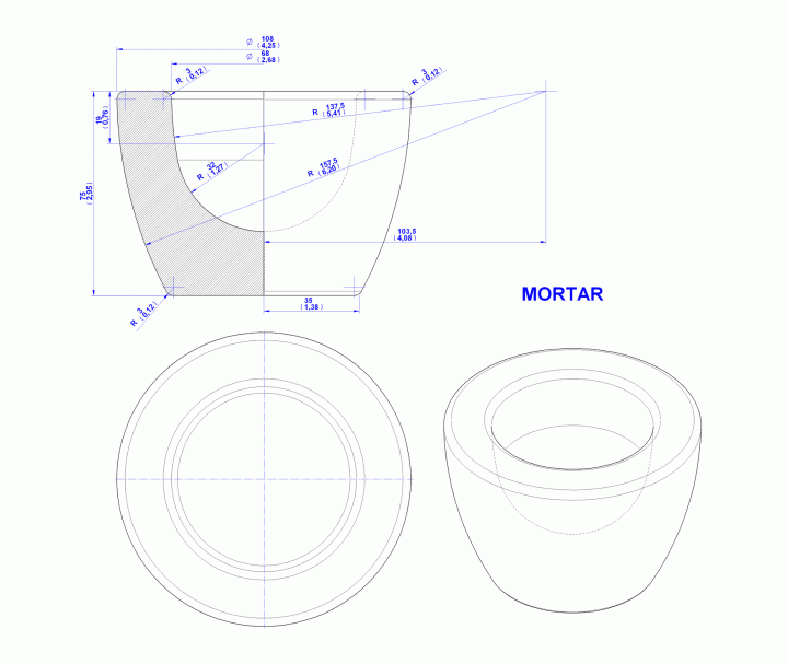 Mortar (Version 1) - 2D drawing