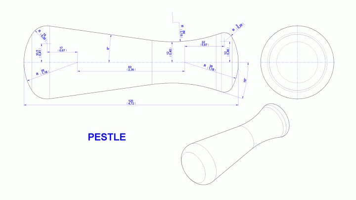 Pestle (Version 1) - 2D drawing
