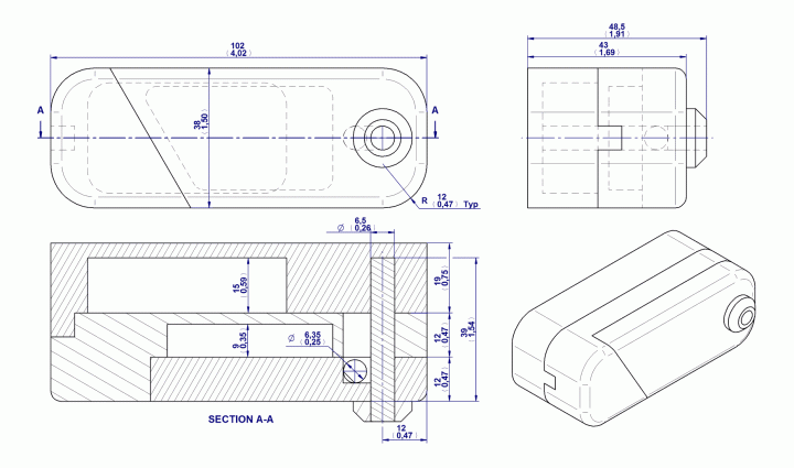Ball puzzle box - Assembly drawing