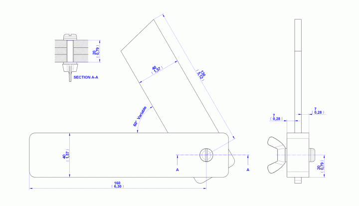 Bevel square - Assembly drawing