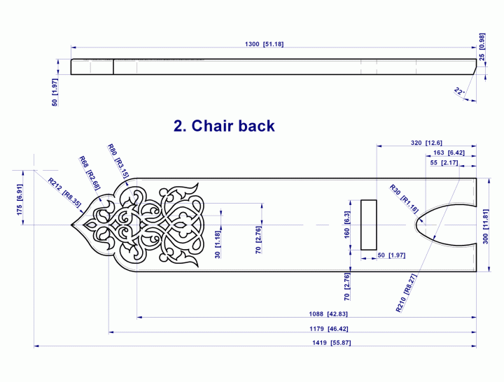 Bog chair - Back part