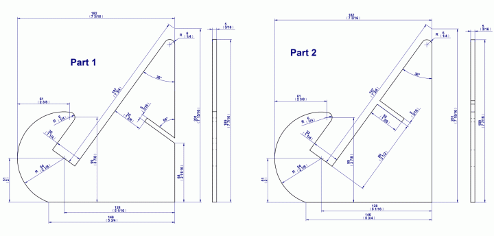 Book stand - Part drawings