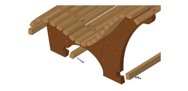 Contoured park bench - Bench strengthening
