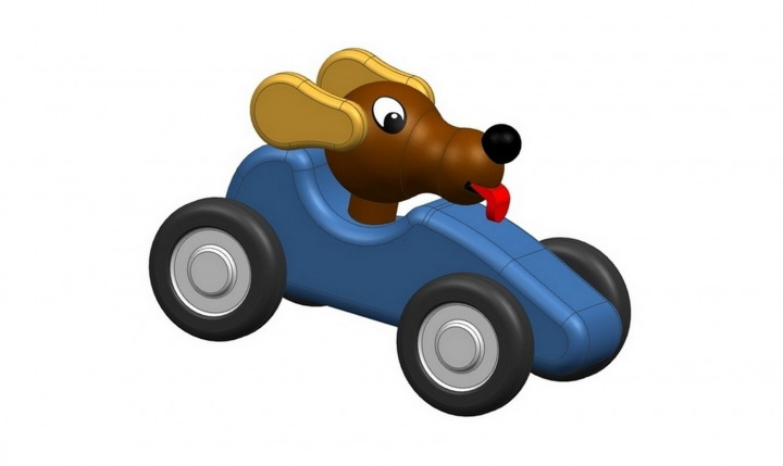 Dog in car toy plan