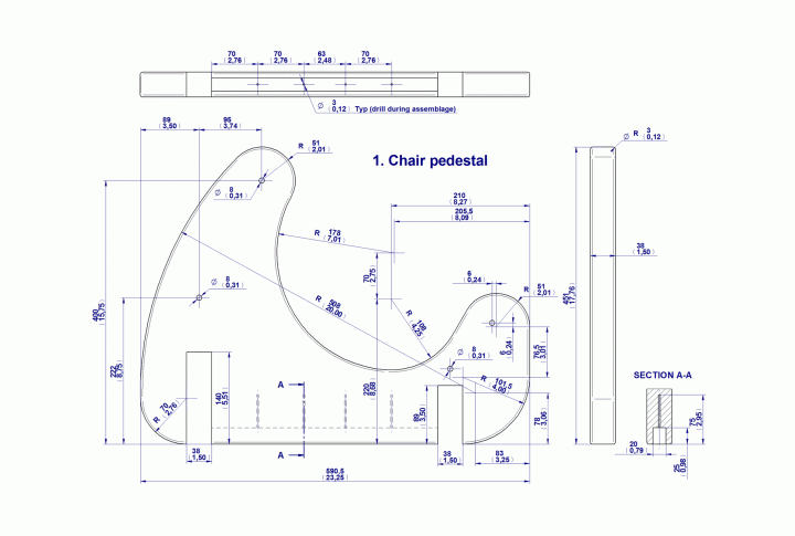 Chair Profile.pdf Ergonomic knee chair plan | Craftsmanspace