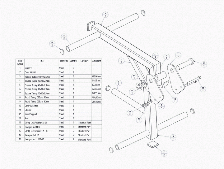 Bench Press Machine Diagram