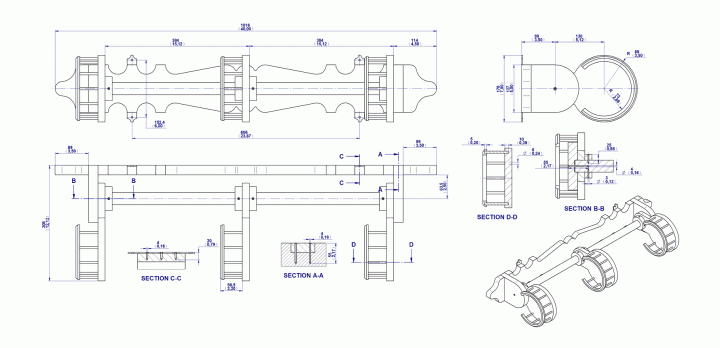 Wall mounted flower pot holder - Assembly drawing