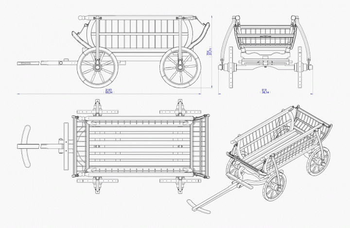 Garden coach plant holder - Main assembly drawing