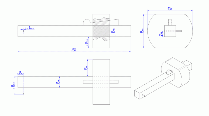 Marking gauge - Assembly drawing