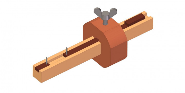 Mortise gauge plan - Locking screw version