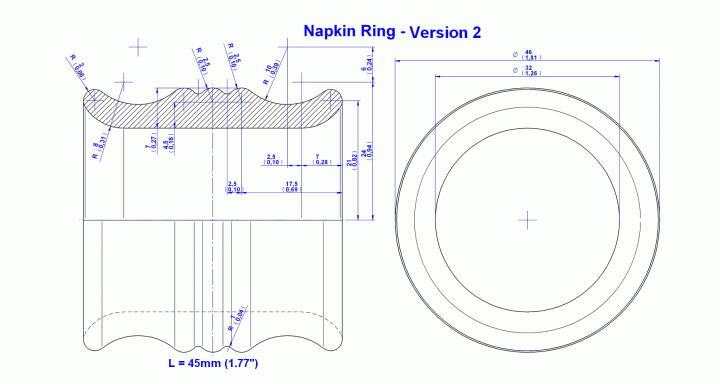Napkin ring (Version 2) - Drawing
