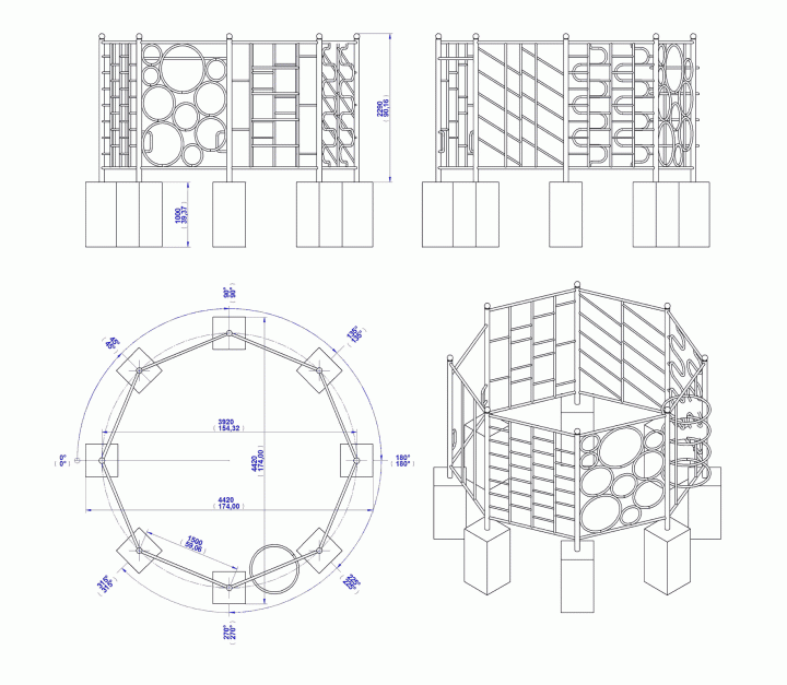 Octagon climber - Assembly drawing