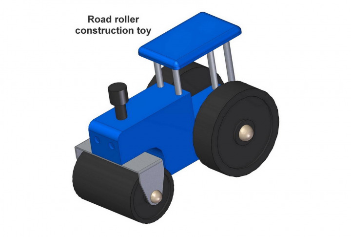 Road roller construction toy plan