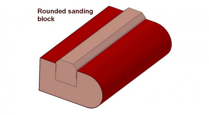 Rounded sanding block