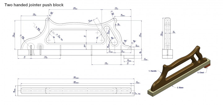 Two handed jointer push block plan