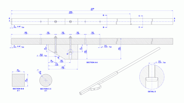 Walking stilts plan - Assembly drawing