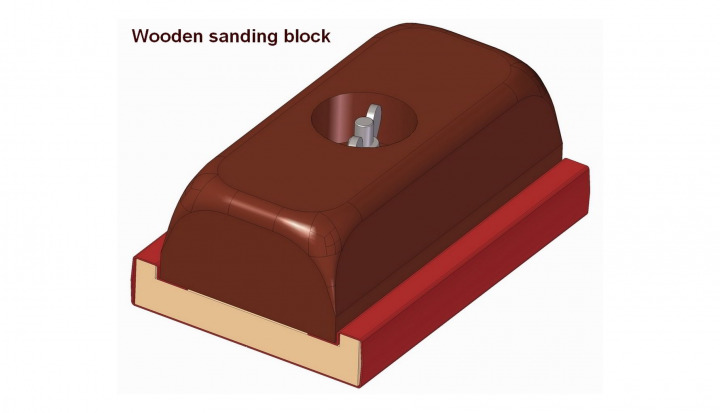 Wooden base sanding block