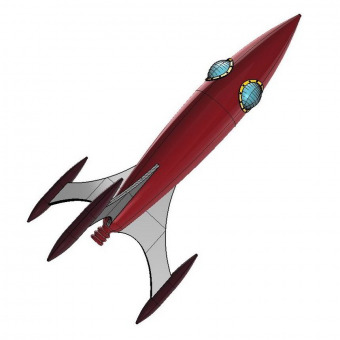 Retro rocket 3D model