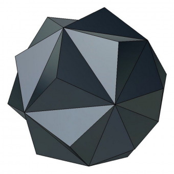 Small triambic icosahedron 3D model