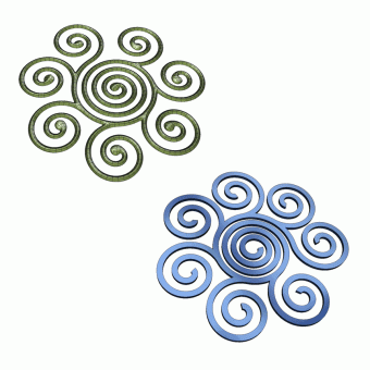 Spiral hepta 3D shapes