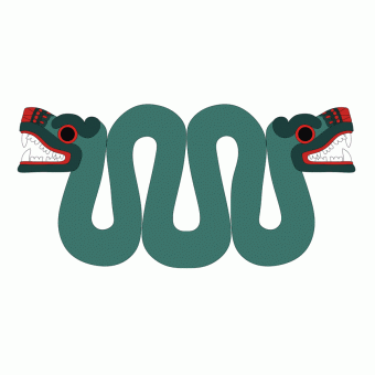 Aztek double headed serpent design