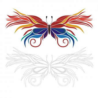 Fiery butterfly pattern
