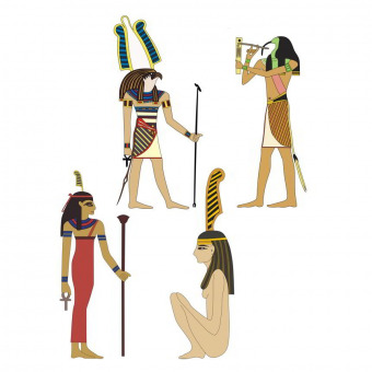 Ancient Egyptian Gods Horus, Toth and Maat
