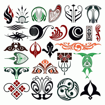 Collection of design elements