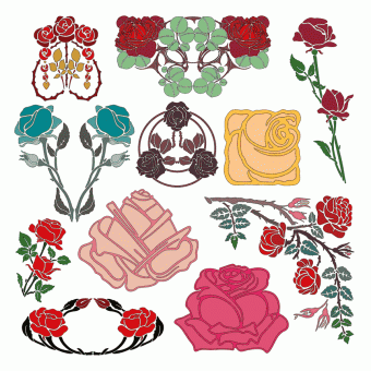 Collection of rose designs