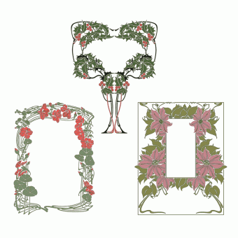 Decorative floral borders